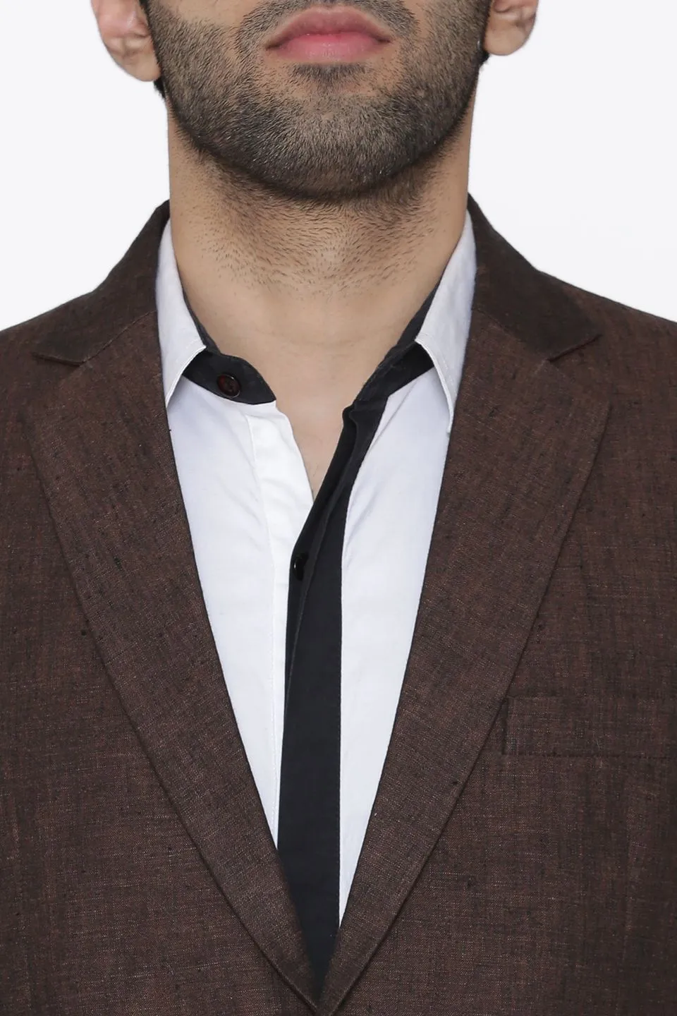 100% Linen Brown Blazer