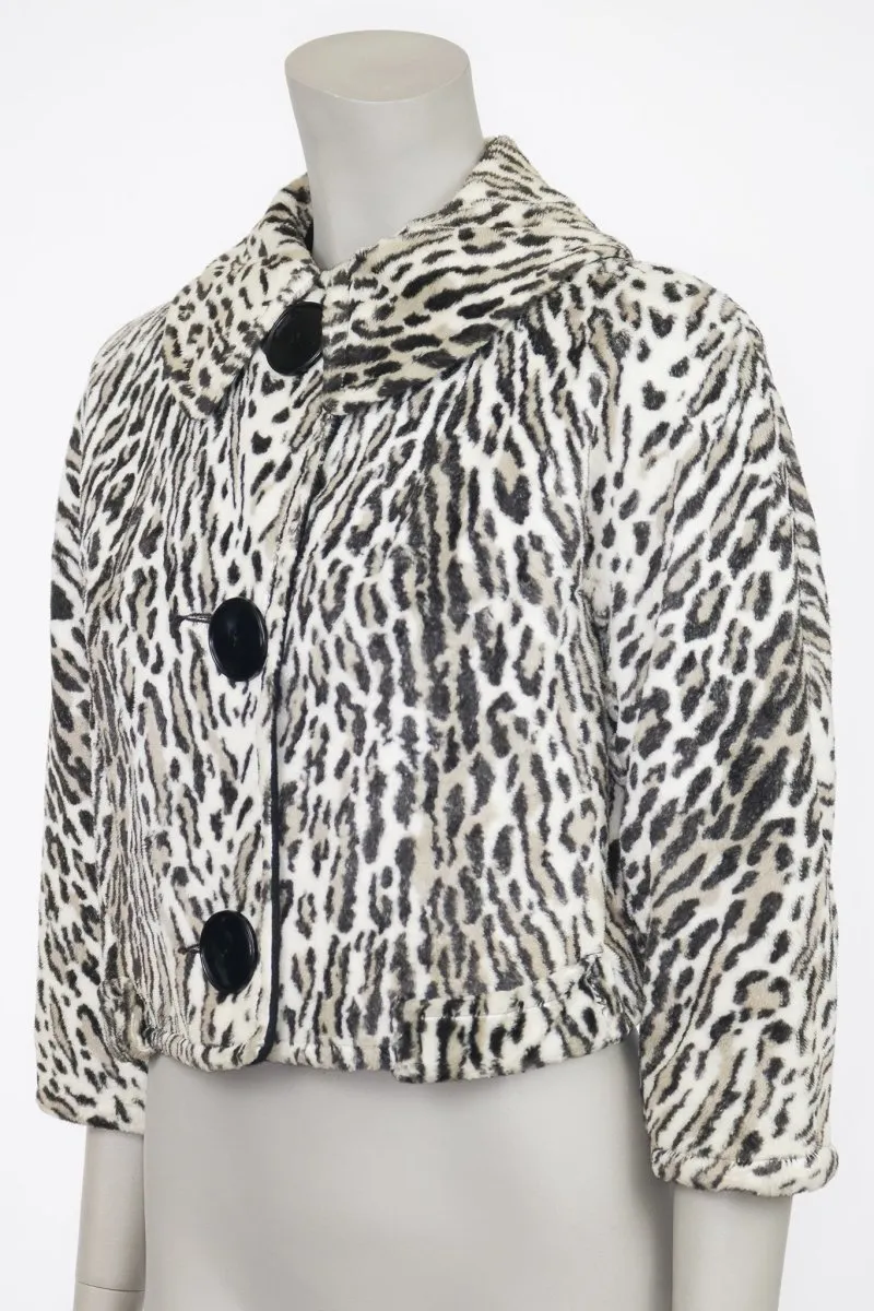 1960s Reversible Faux Leopard Fur Jacket