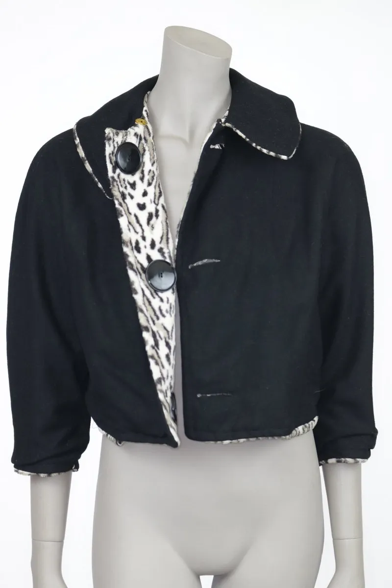 1960s Reversible Faux Leopard Fur Jacket