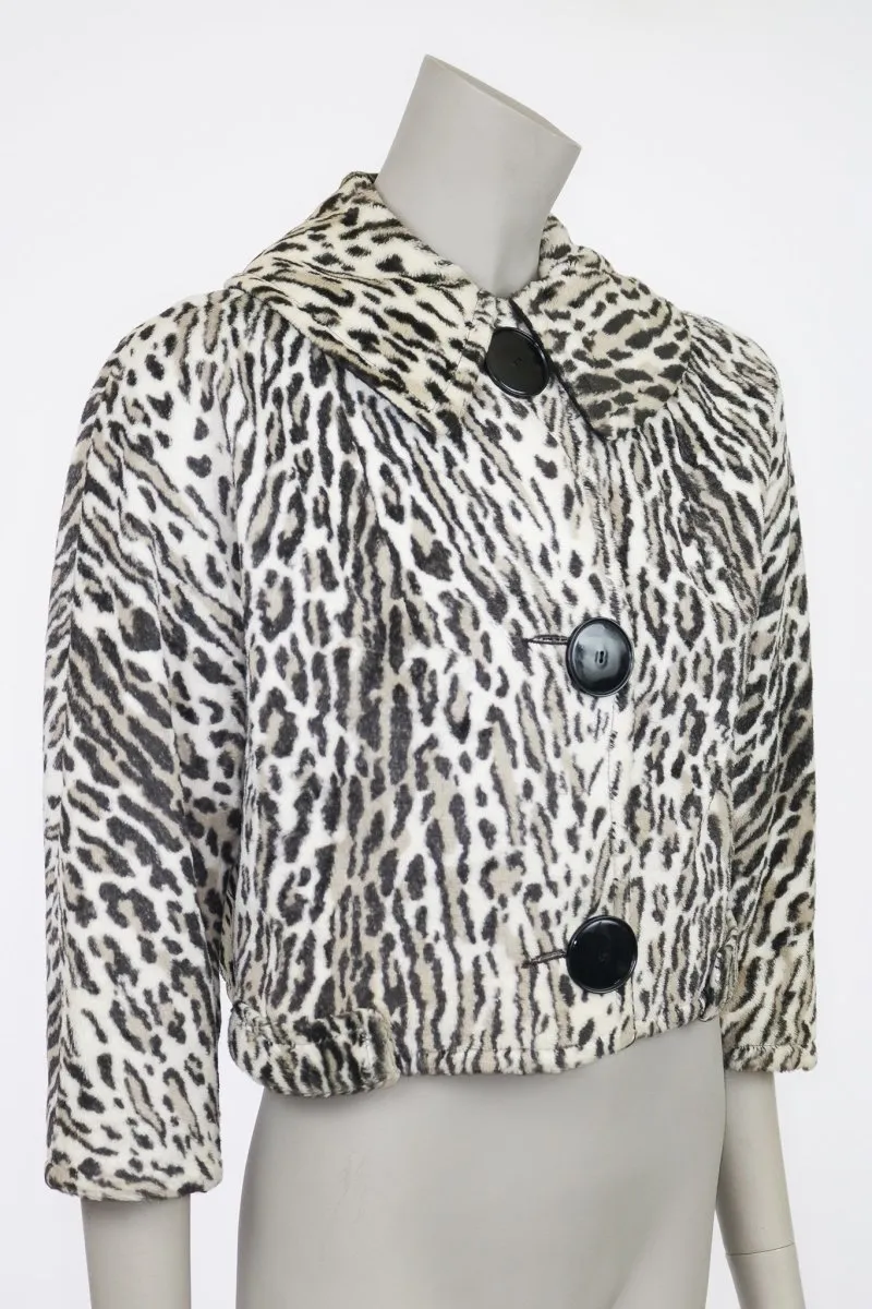 1960s Reversible Faux Leopard Fur Jacket