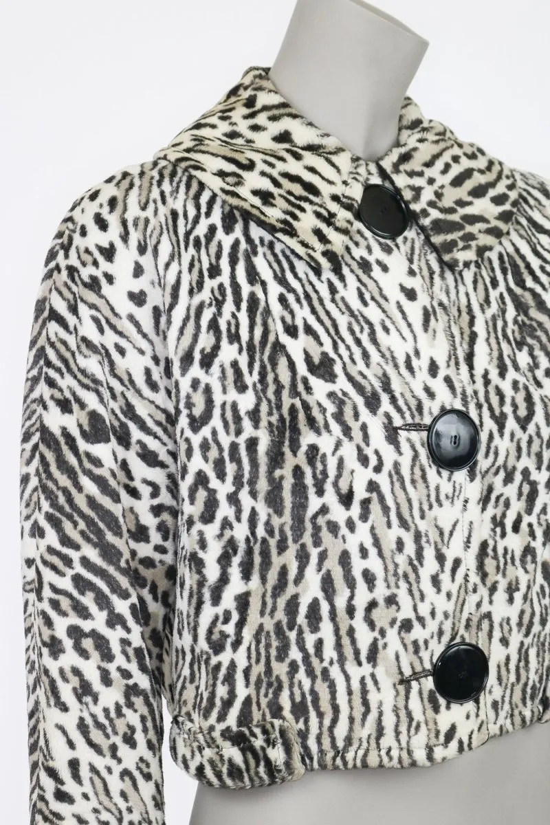 1960s Reversible Faux Leopard Fur Jacket