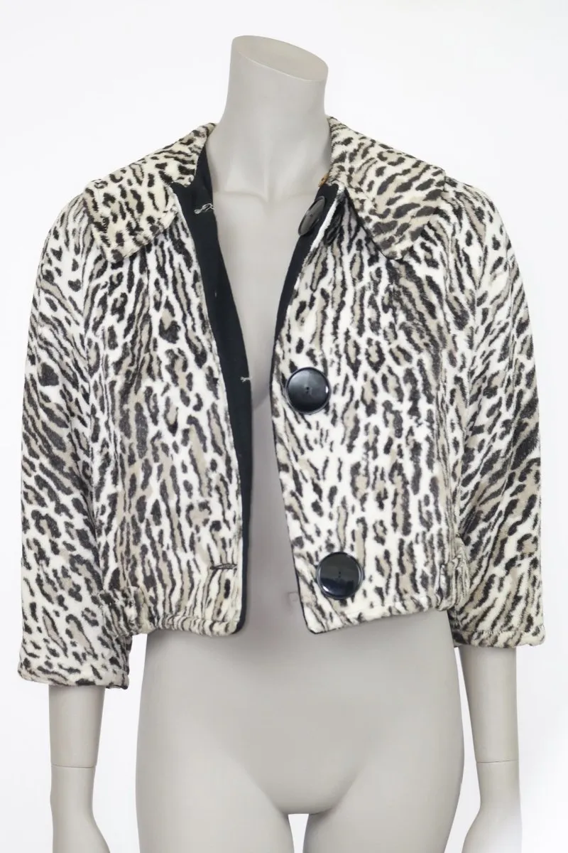 1960s Reversible Faux Leopard Fur Jacket