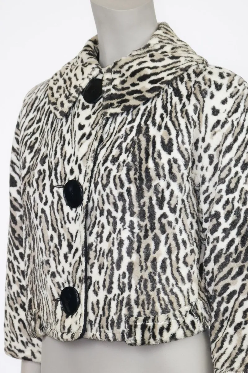 1960s Reversible Faux Leopard Fur Jacket