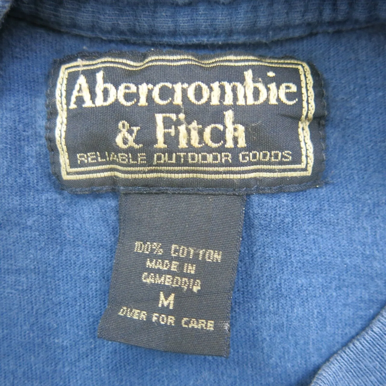 Abercrombie & Fitch Mens Pullover Sweatshirt 100% Cotton Long Sleeve Blue Size M