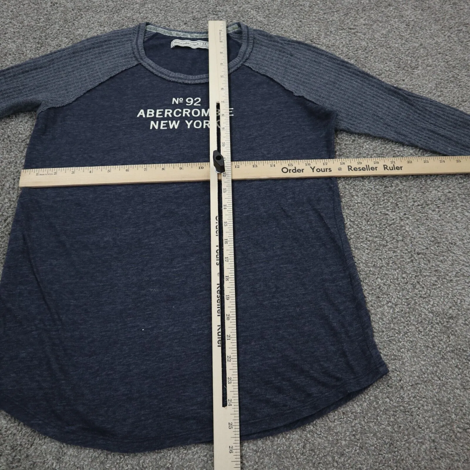 Abercrombie & Fitch Womens Pullover Sweatshirt Long Sleeve Heather Blue Size M