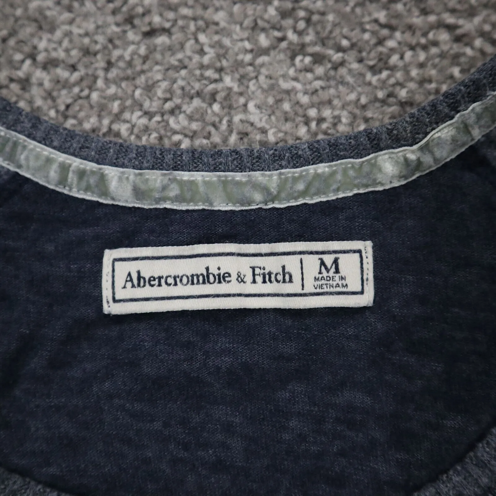 Abercrombie & Fitch Womens Pullover Sweatshirt Long Sleeve Heather Blue Size M