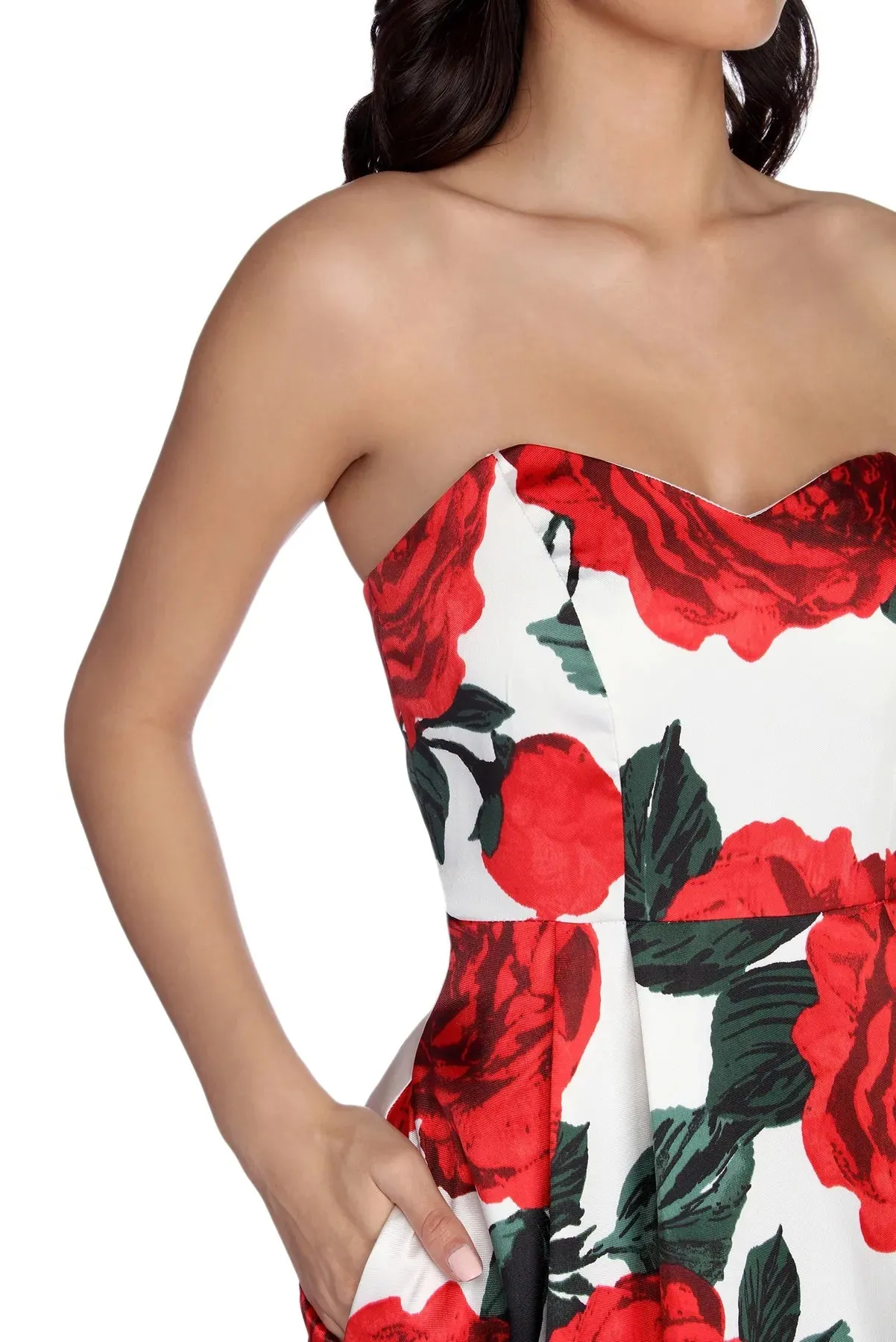 Alayah Floral Satin Ball Gown