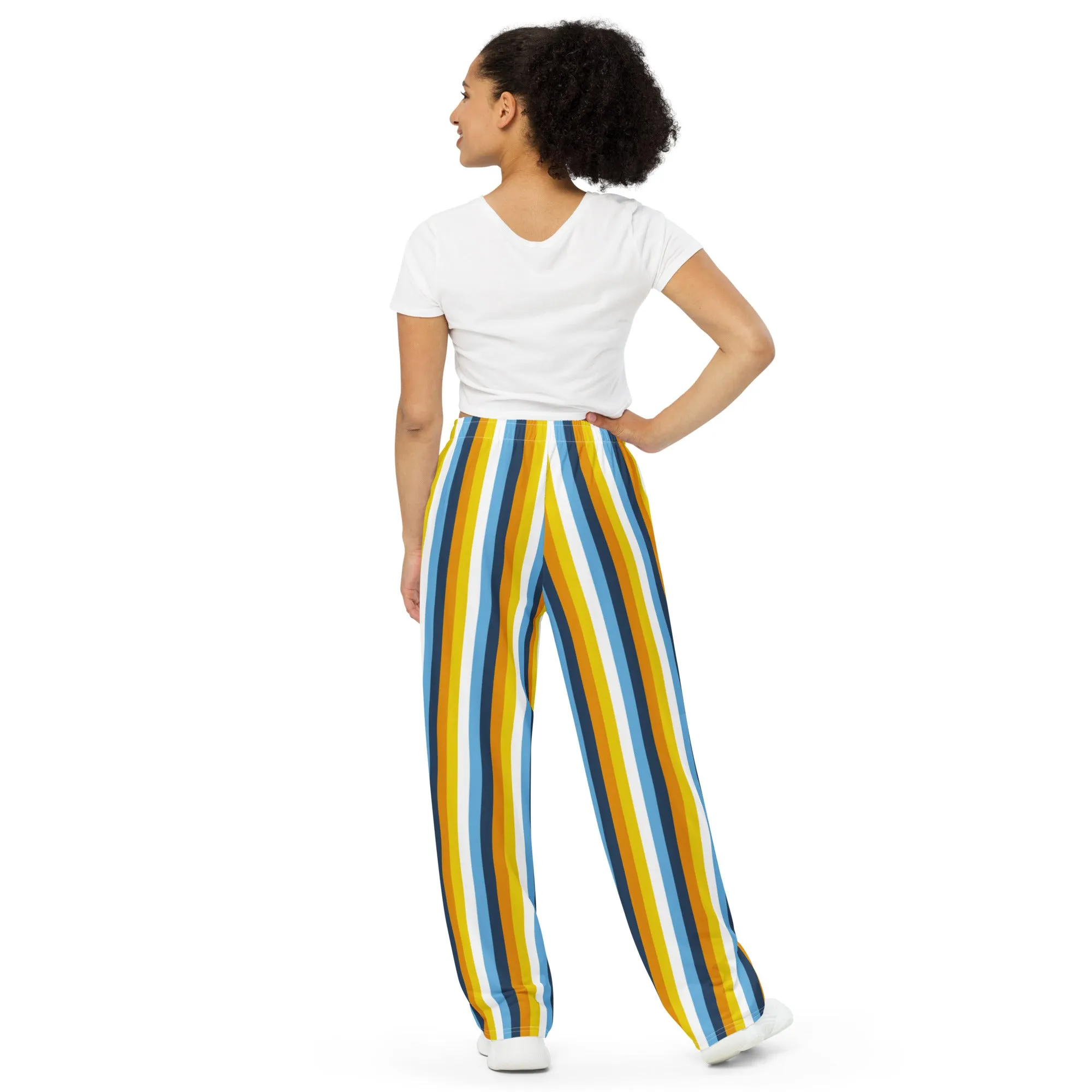 AroAce Pride Flag Wide-Leg Pants