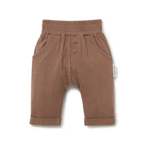 Aster and Oak Cocoa Rib Slouch Pants