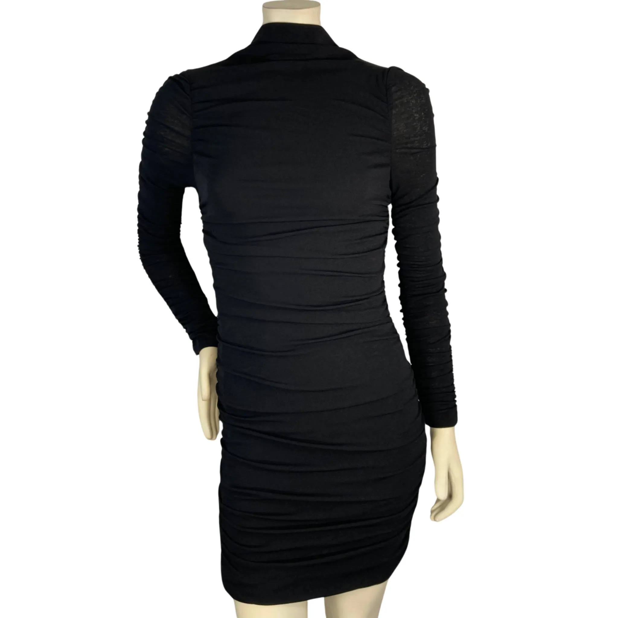 ASTR Long Sleeve Mini Black Dress