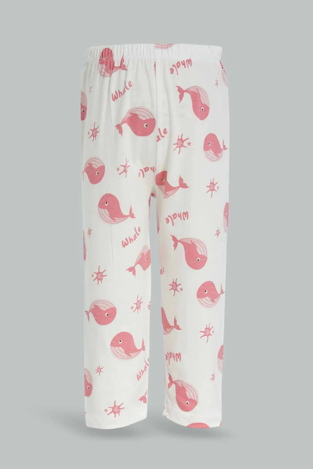 Baby Girls Pink And White Pyjama Set (4 pieces)