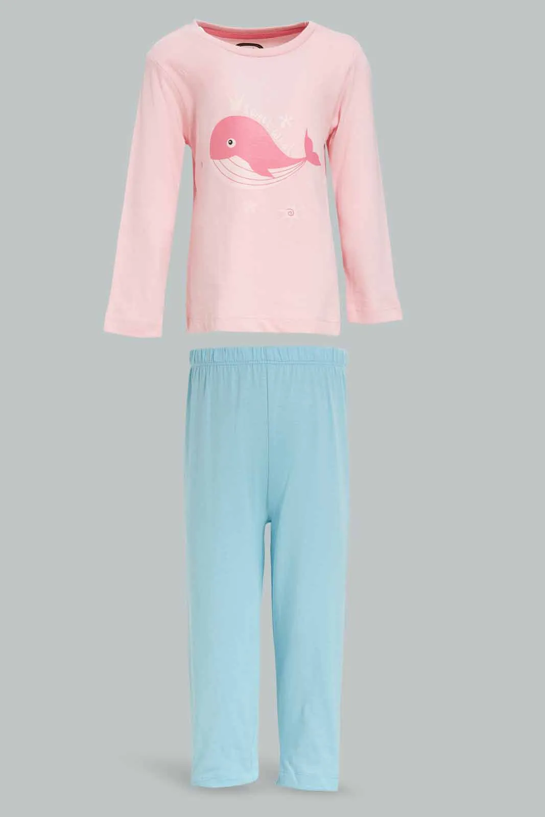 Baby Girls Pink And White Pyjama Set (4 pieces)