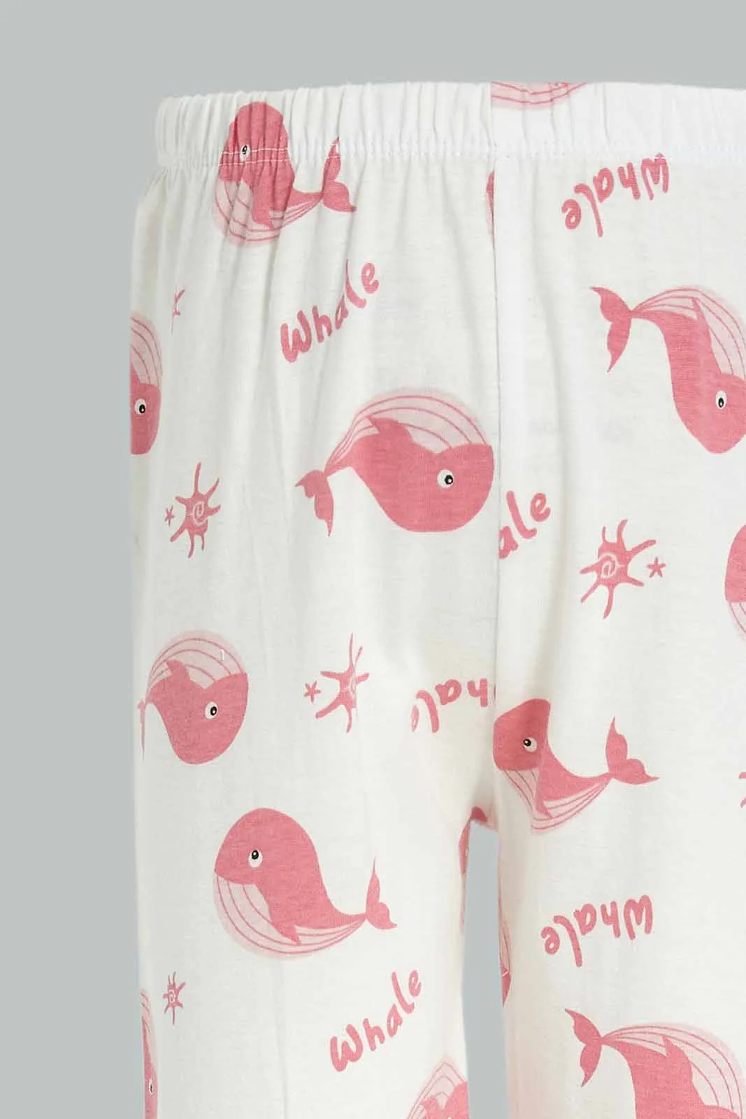 Baby Girls Pink And White Pyjama Set (4 pieces)