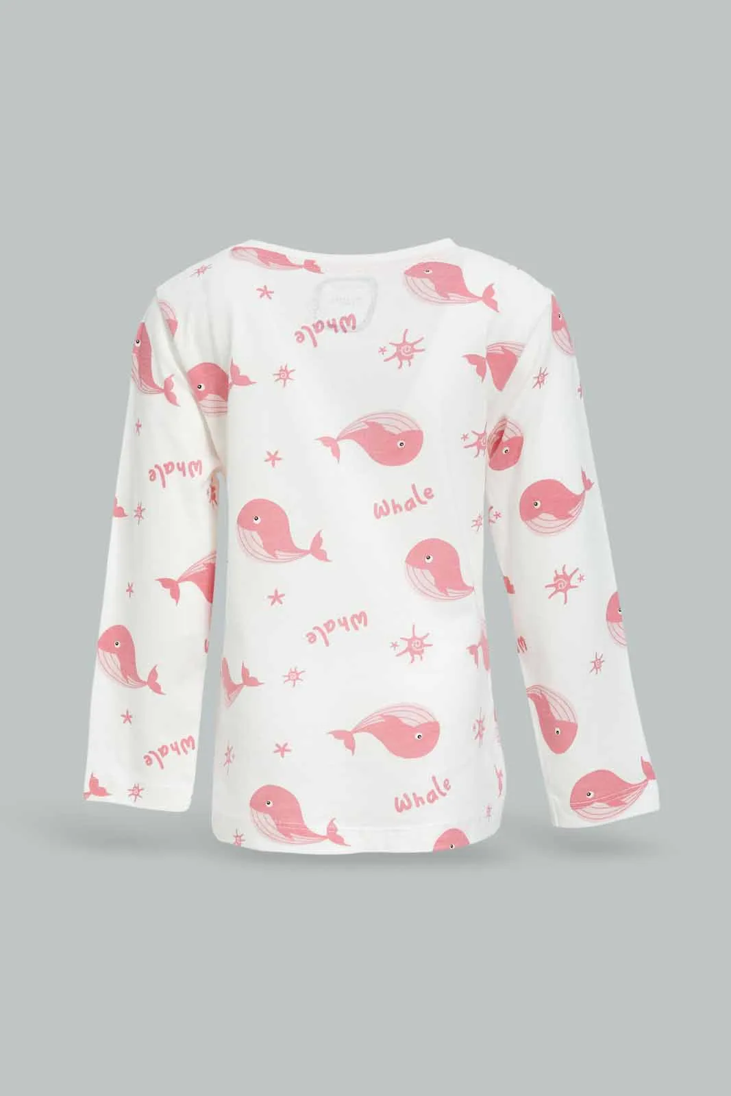 Baby Girls Pink And White Pyjama Set (4 pieces)