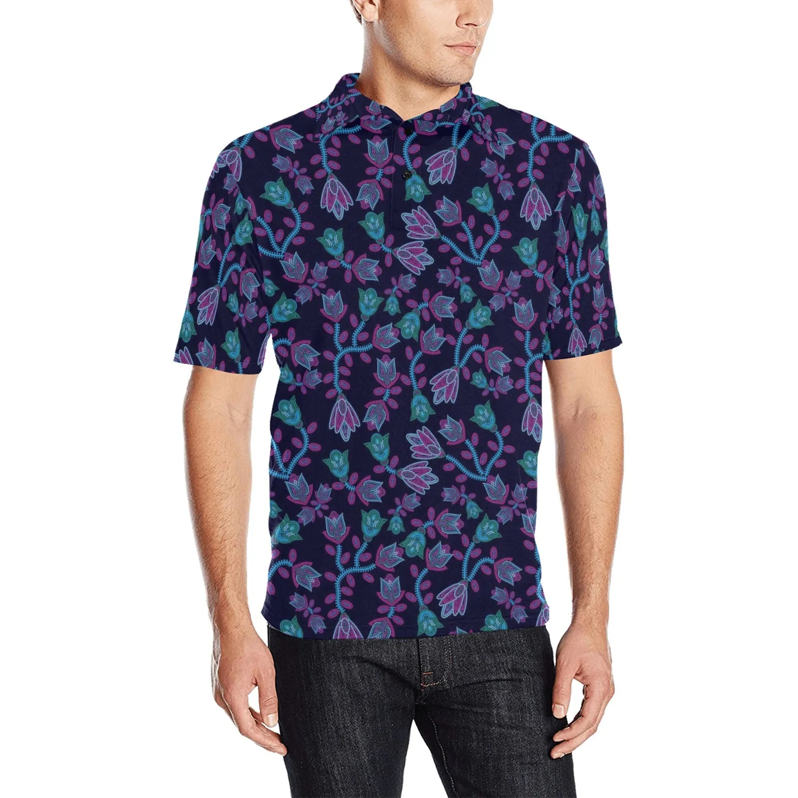Beaded Nouveau Polo Shirt