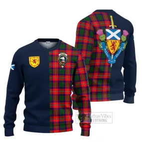 Belshes Tartan Ugly Sweater with Scottish Lion Royal Arm Half Style