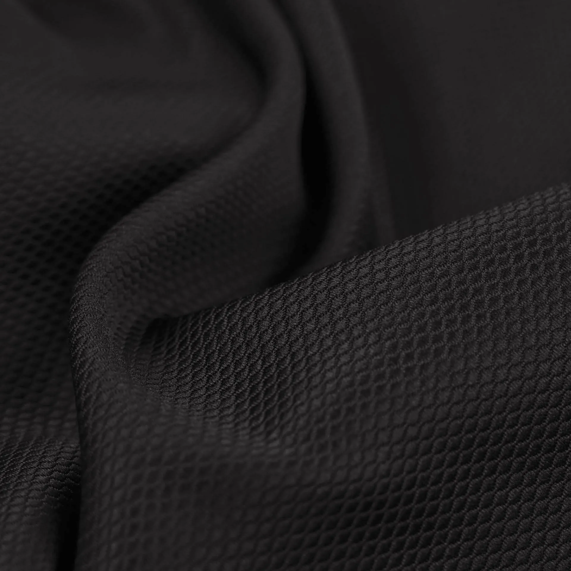 Black Micro Jacquard Fabric 98873