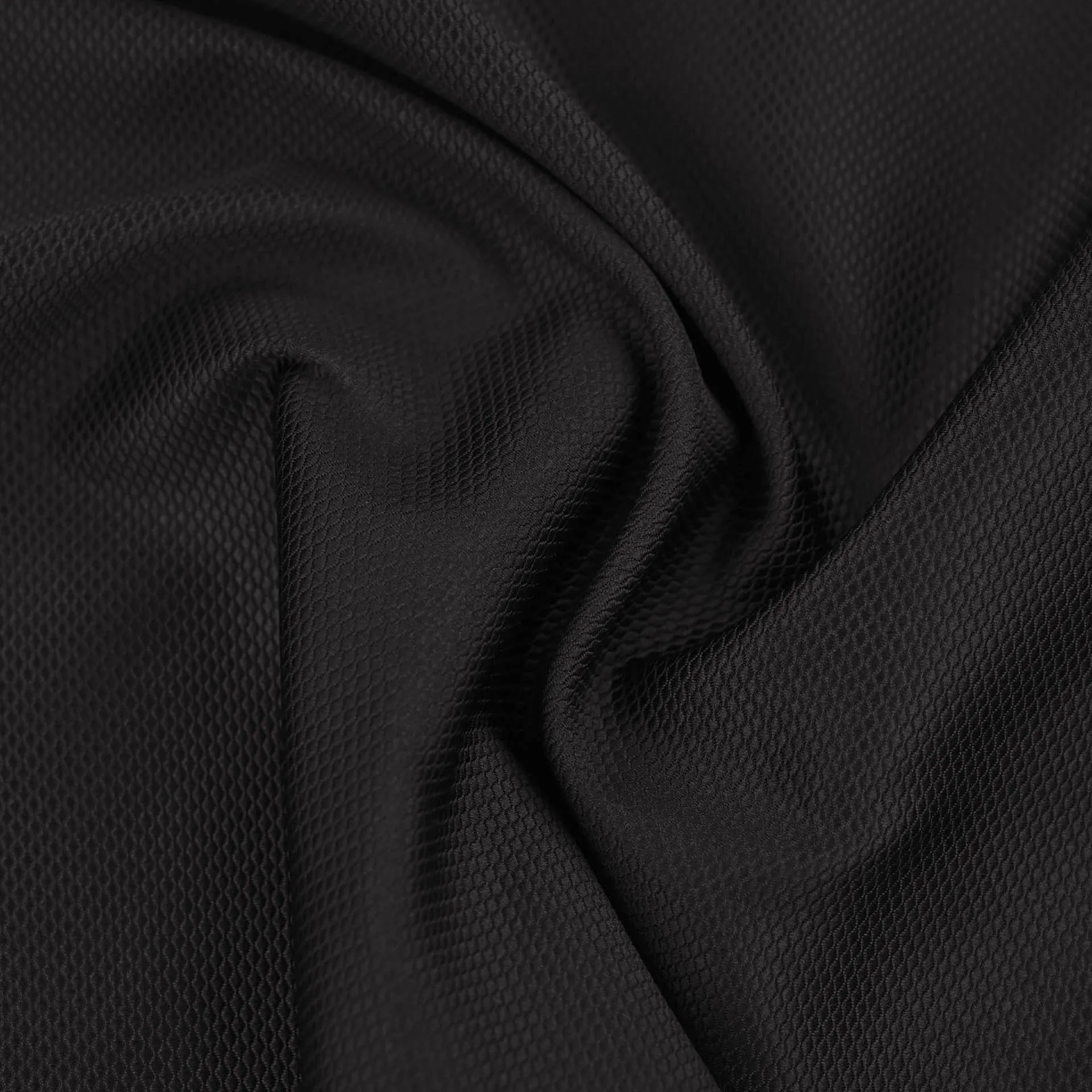 Black Micro Jacquard Fabric 98873