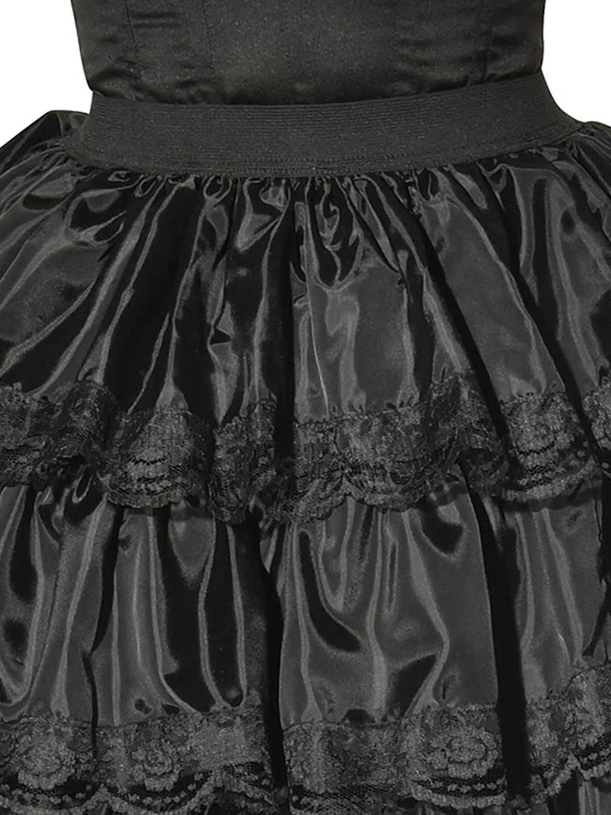 Black Ruffle Adult Skirt