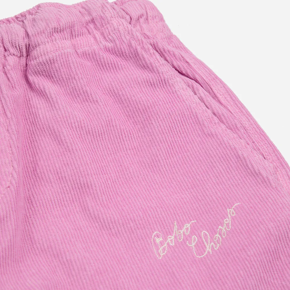 Bobo Choses :: Bobo Choses Pink Corduroy Straight Pants Pink