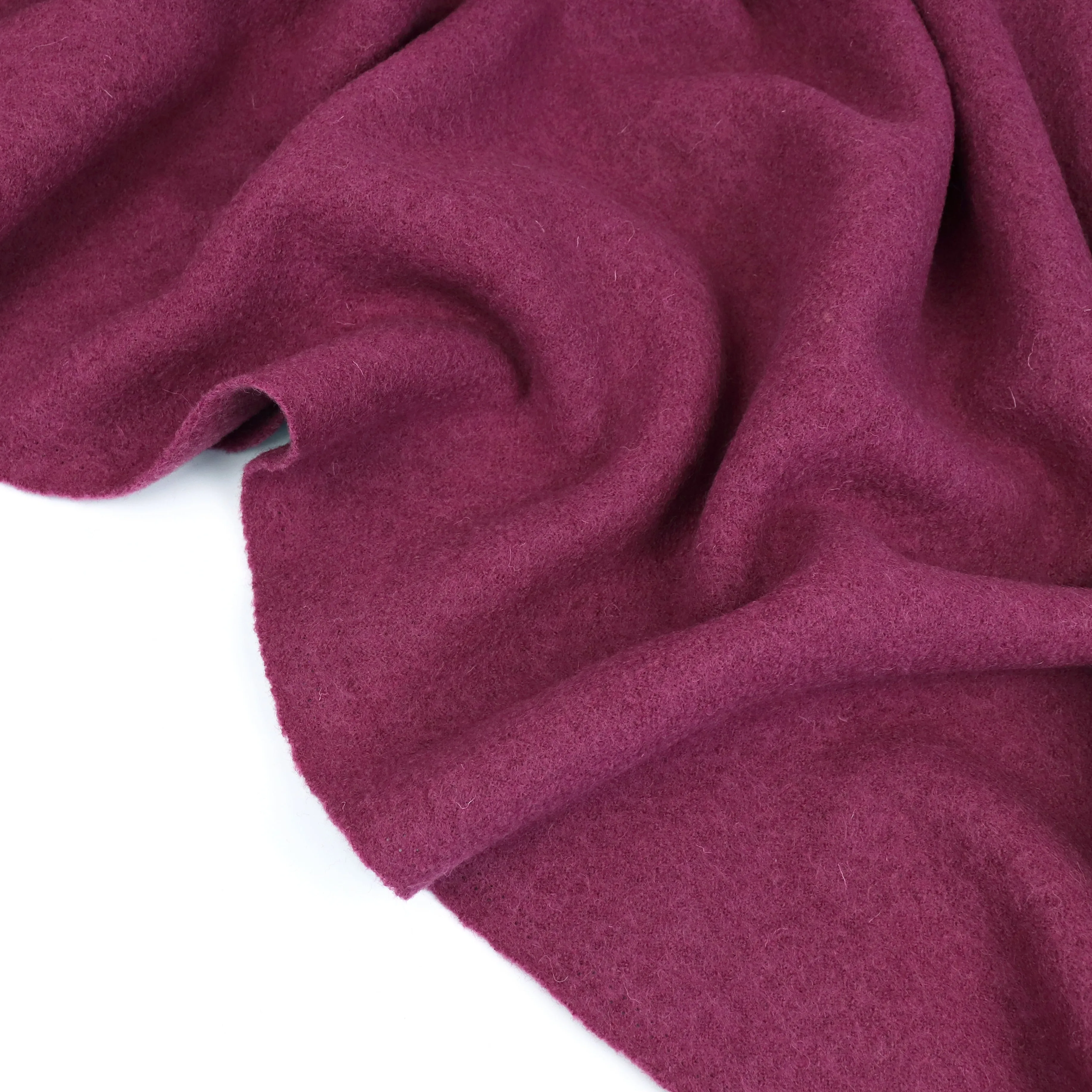 Boiled Wool Coating - Pink