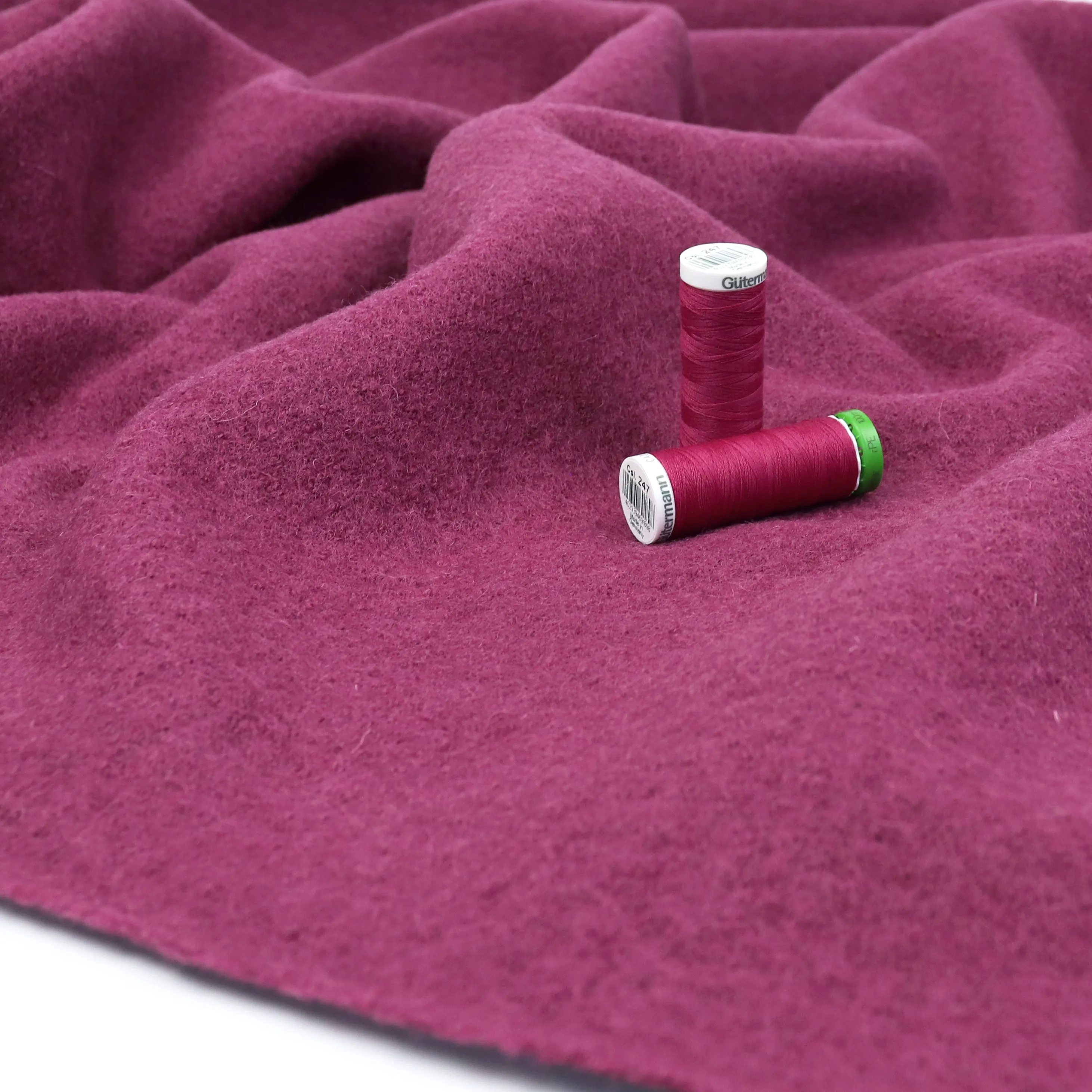 Boiled Wool Coating - Pink