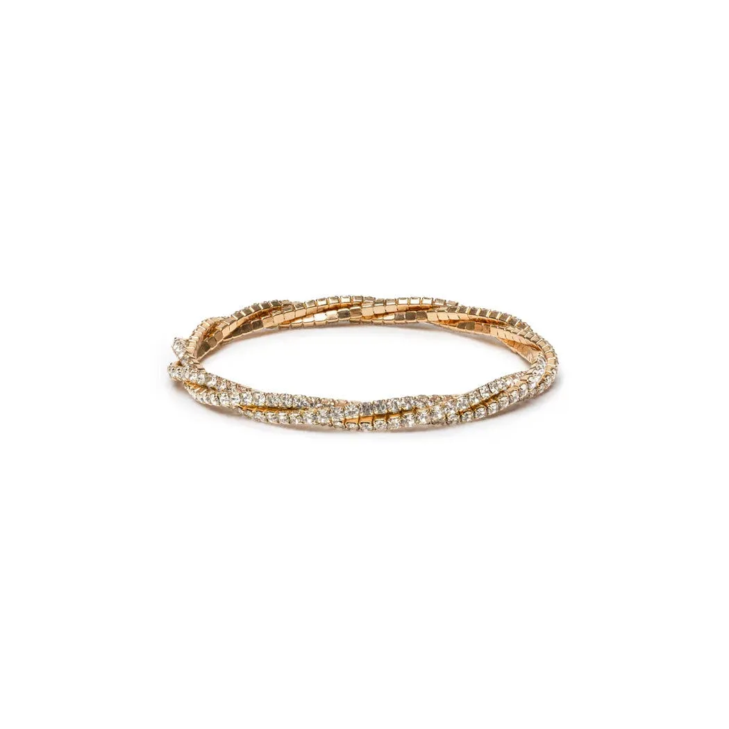 boutique diamante twist bracelet