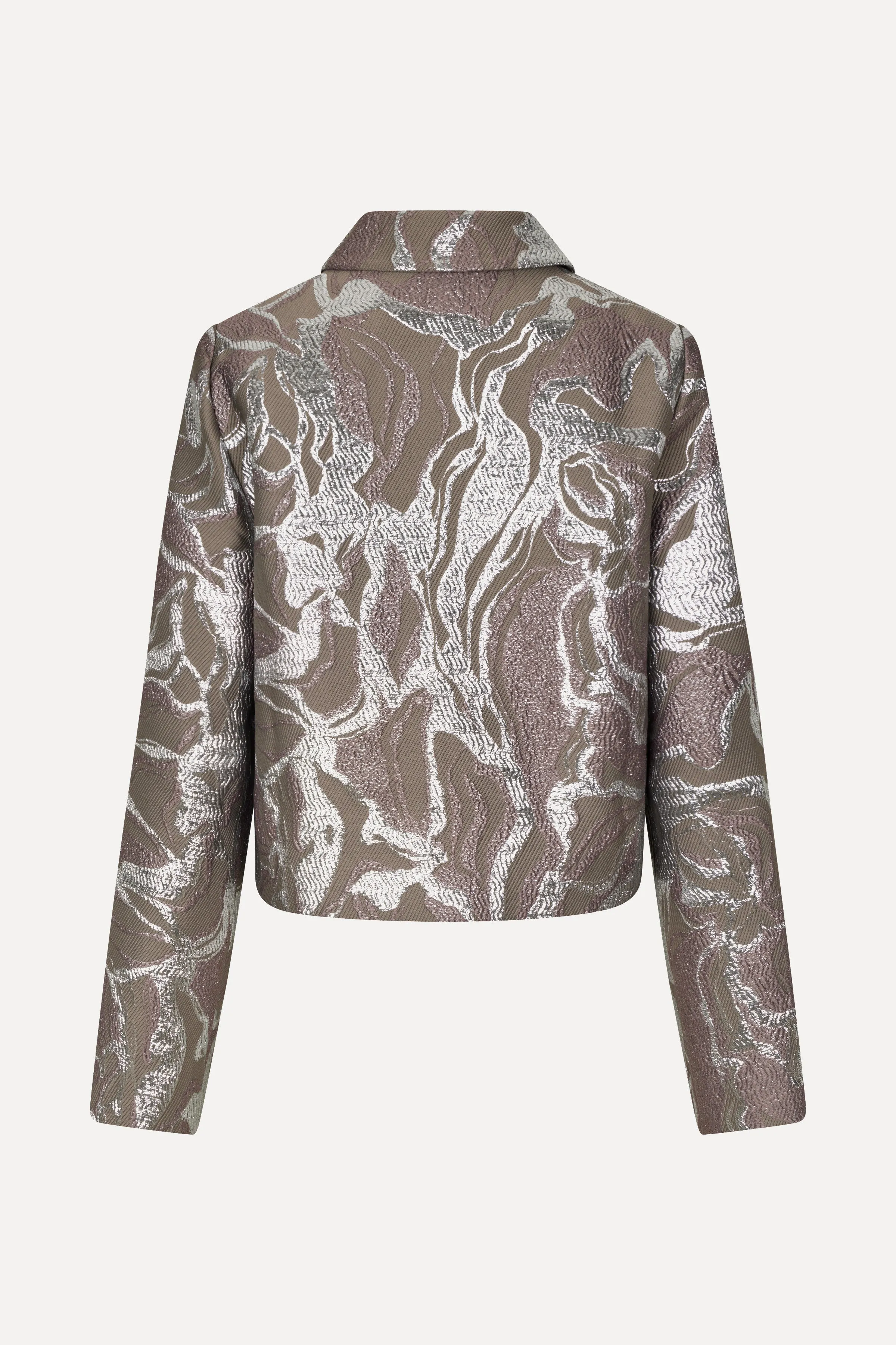 Boxy Straight Jacket - Abstract Foliage