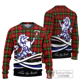 Boyd Tartan Ugly Sweater with Alba Gu Brath Regal Lion Emblem