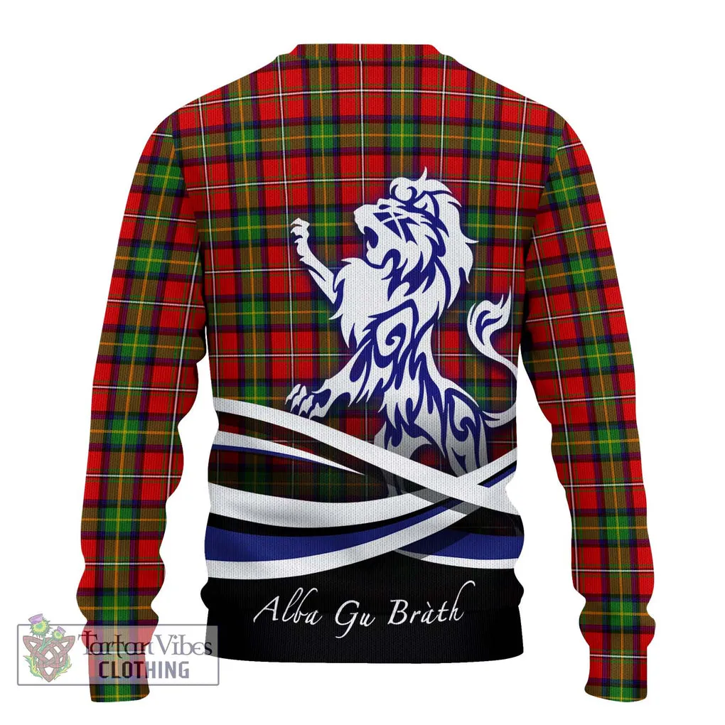 Boyd Tartan Ugly Sweater with Alba Gu Brath Regal Lion Emblem