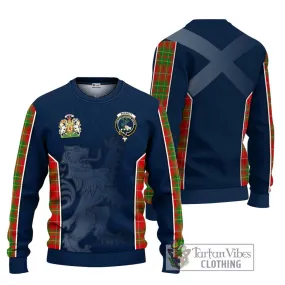 Burnett Tartan Ugly Sweater with Family Crest and Lion Rampant Vibes Sport Style