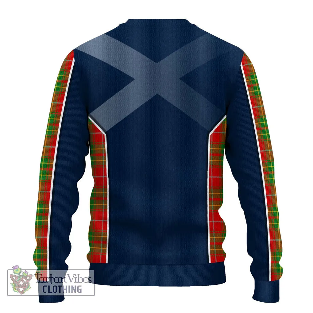 Burnett Tartan Ugly Sweater with Family Crest and Lion Rampant Vibes Sport Style