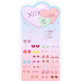 candy heart Valentine sticker earrings