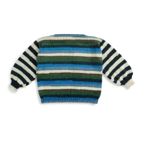 Caron Two Tone Striped Knit Pullover