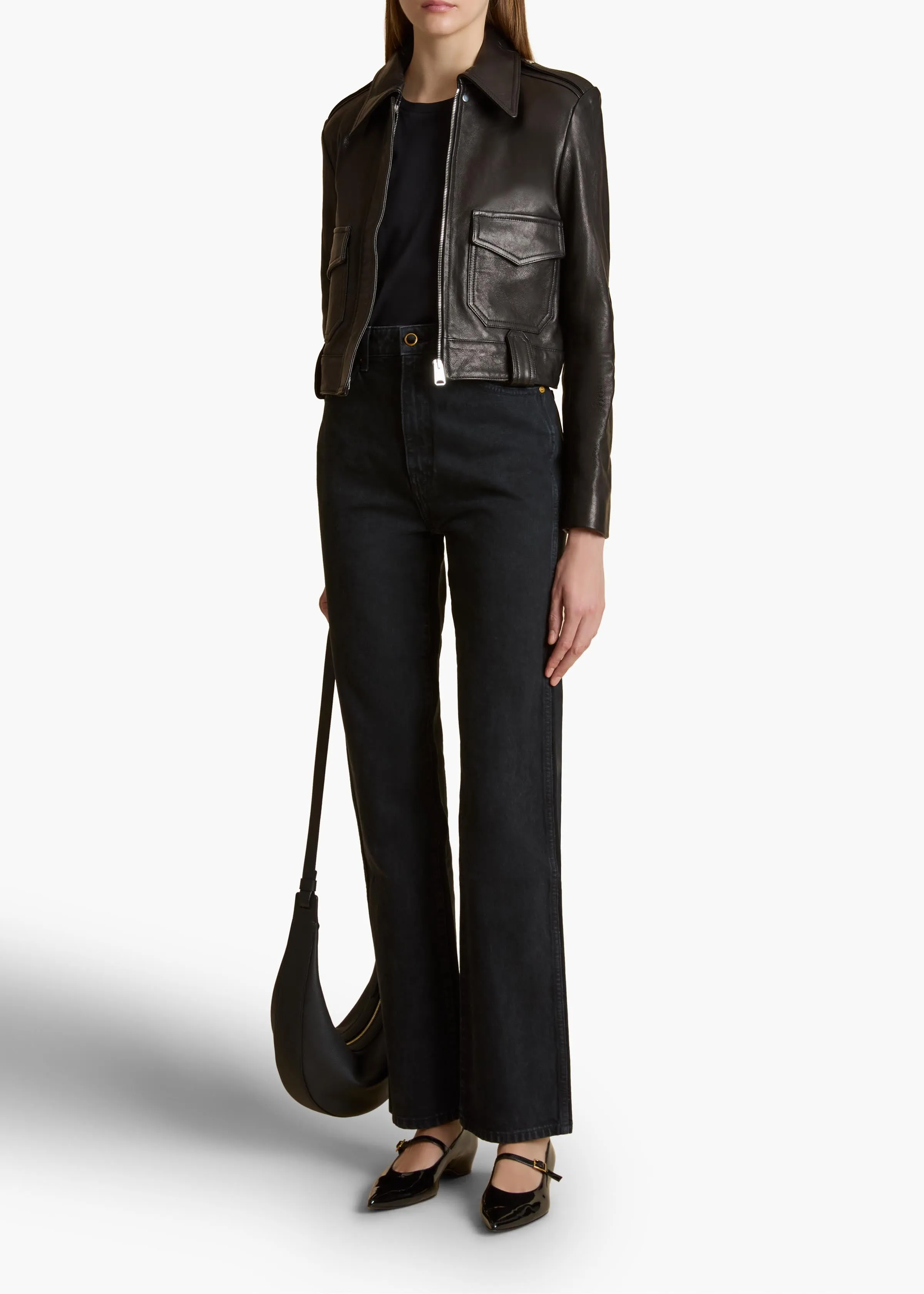 Cordelia Jacket in Black Leather