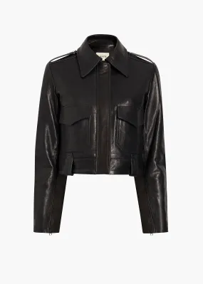 Cordelia Jacket in Black Leather