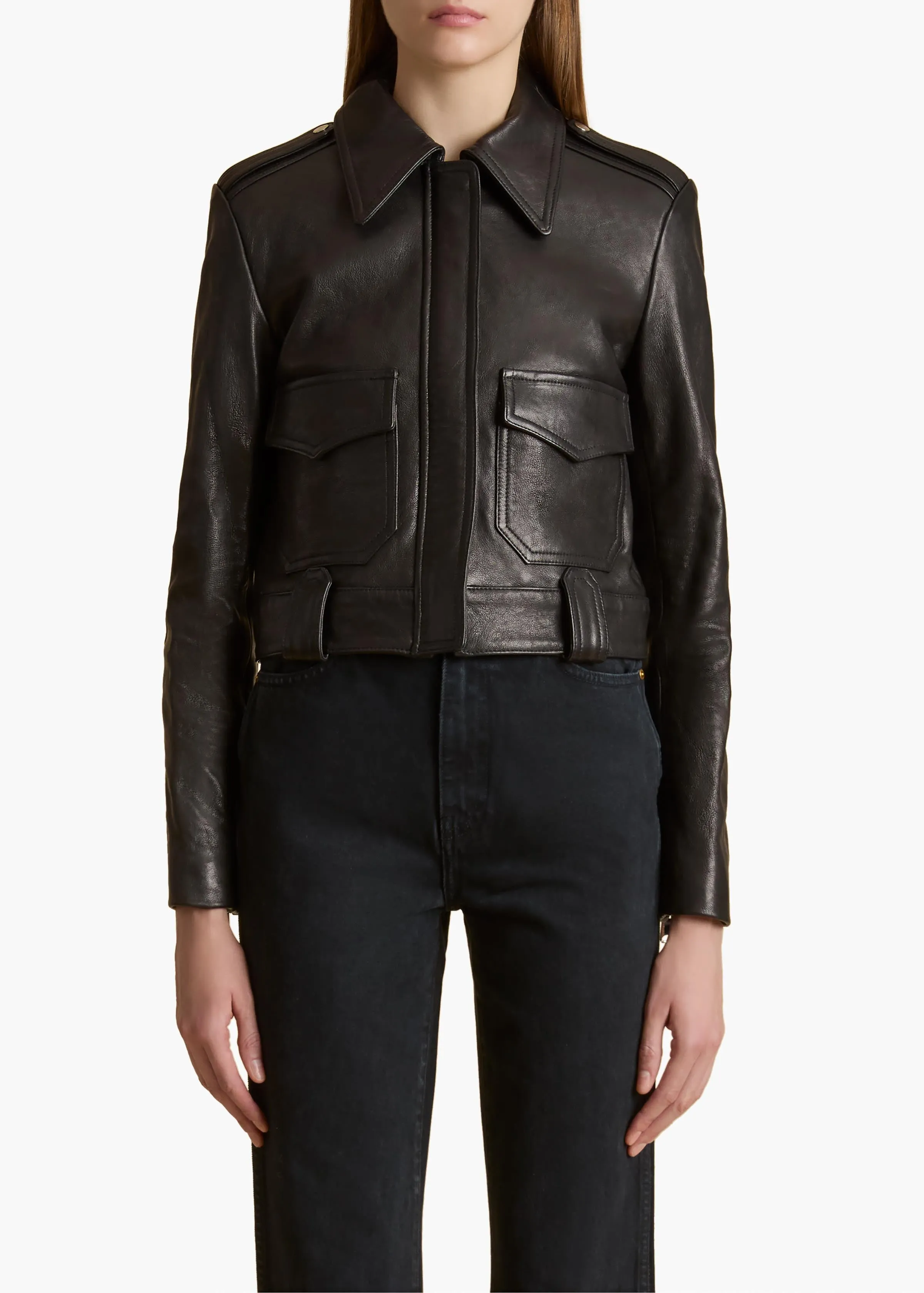 Cordelia Jacket in Black Leather
