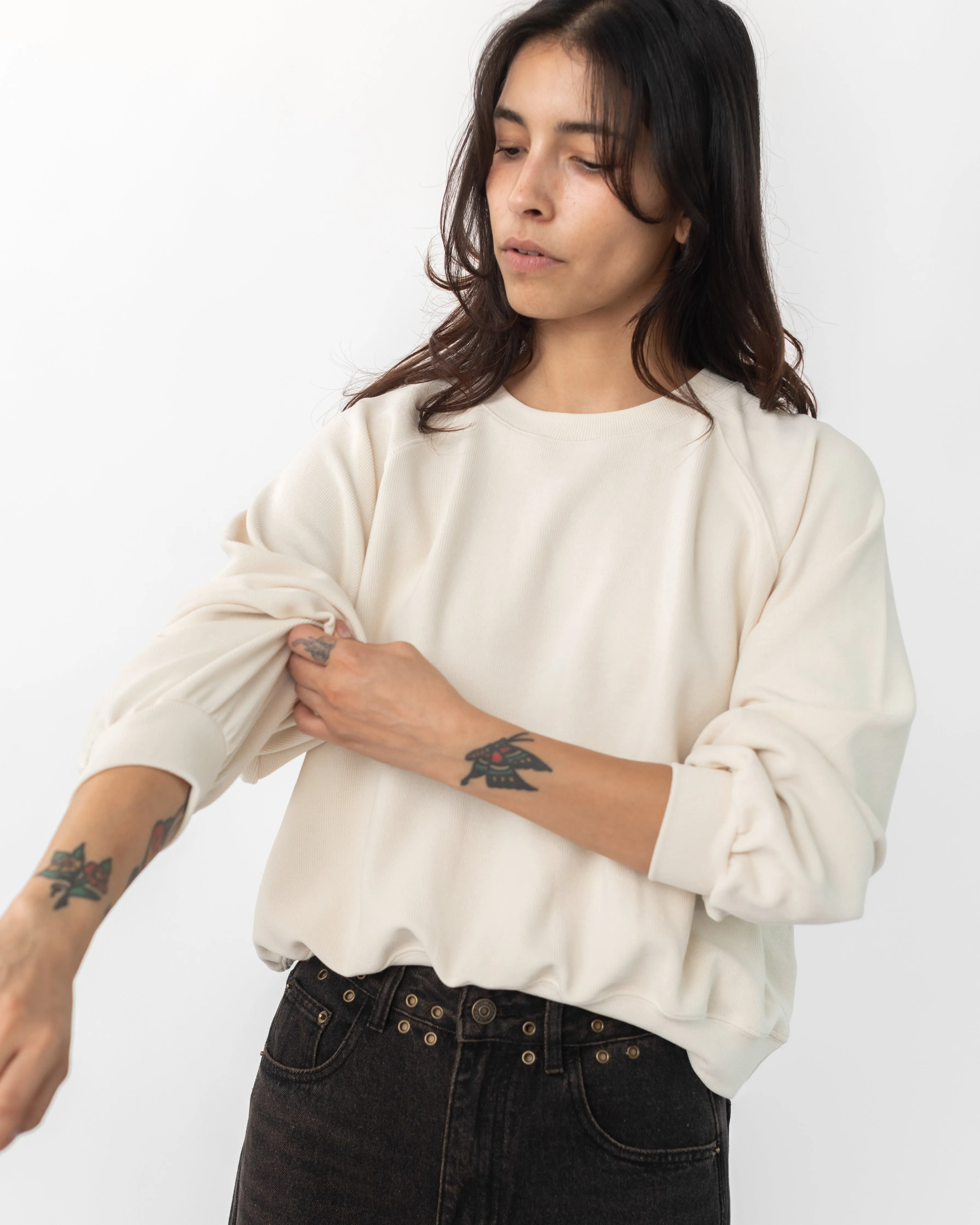 Cream Raglan Sleeve Sweatshirt