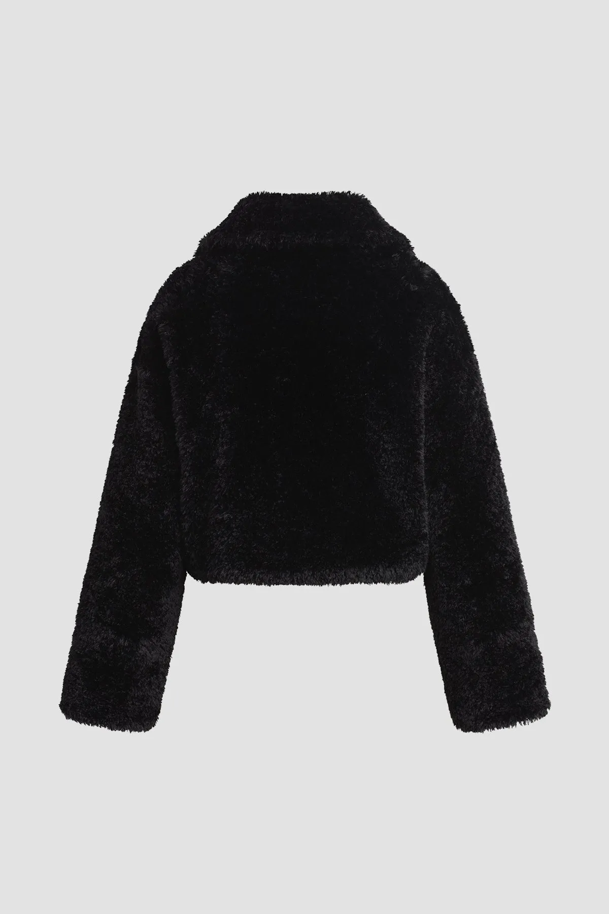 Cropped Plush Teddy Fur Jacket
