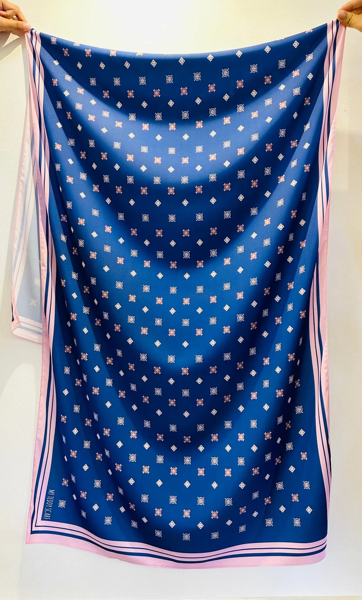 Diamond in Navy Blue Shawl
