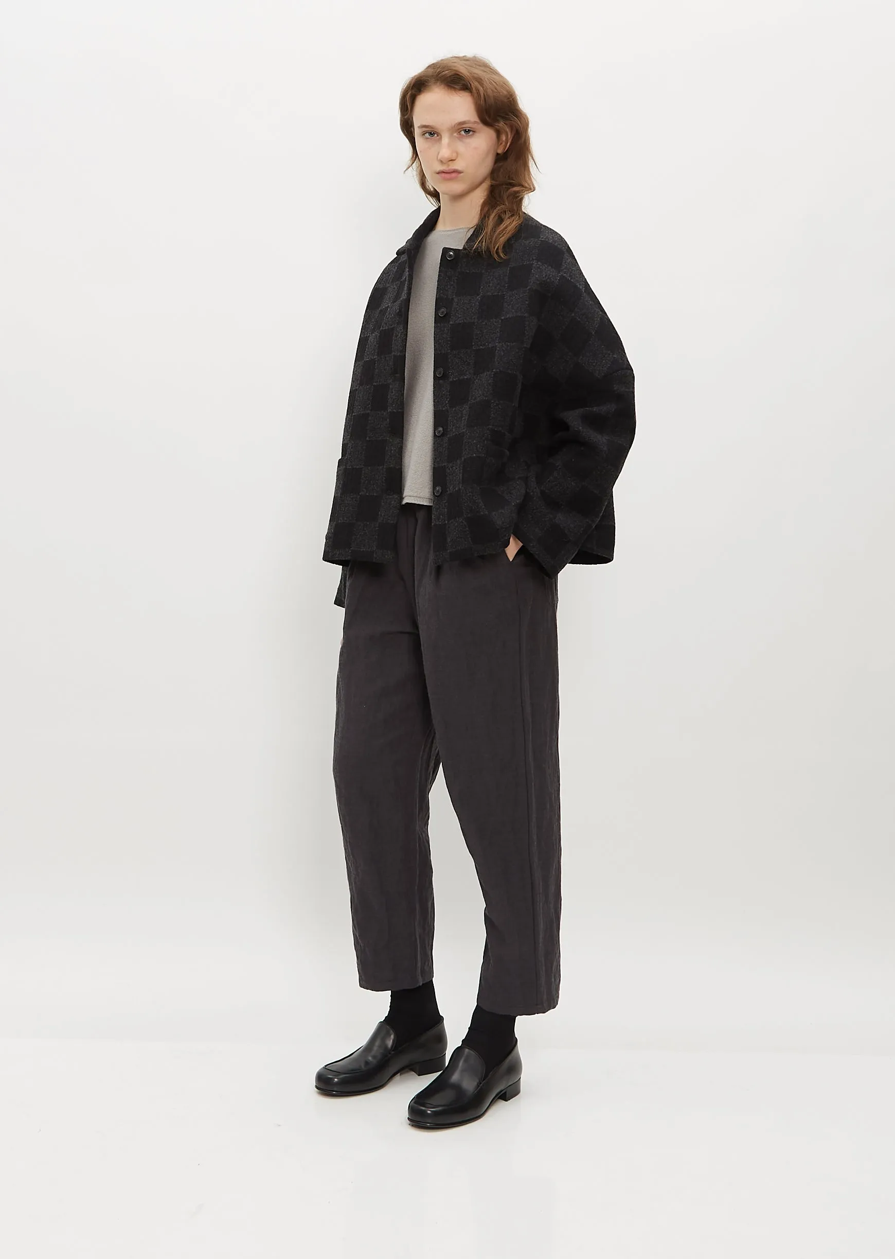 Drop Shoulder Tiles Jacket