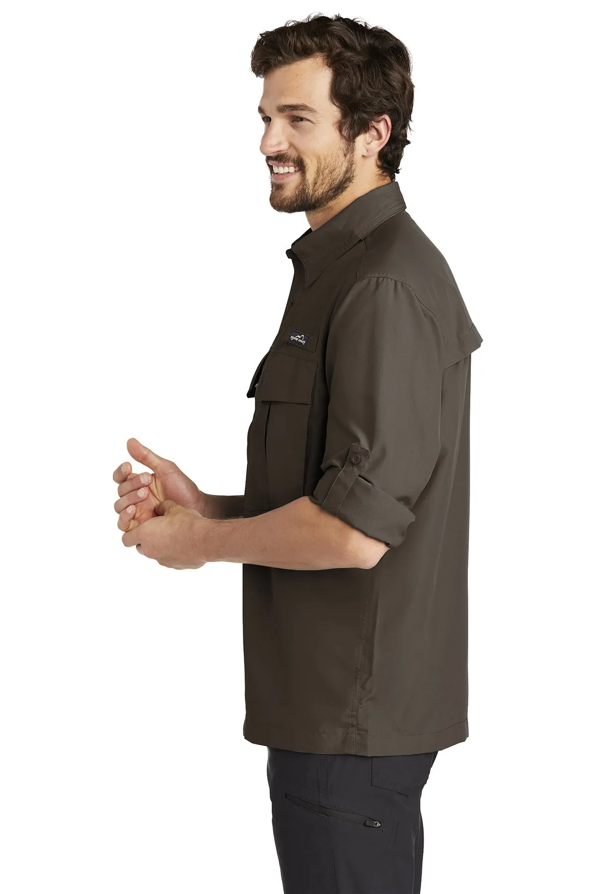 Eddie Bauer Long Sleeve Performance Branded Fishing Shirts, Boulder
