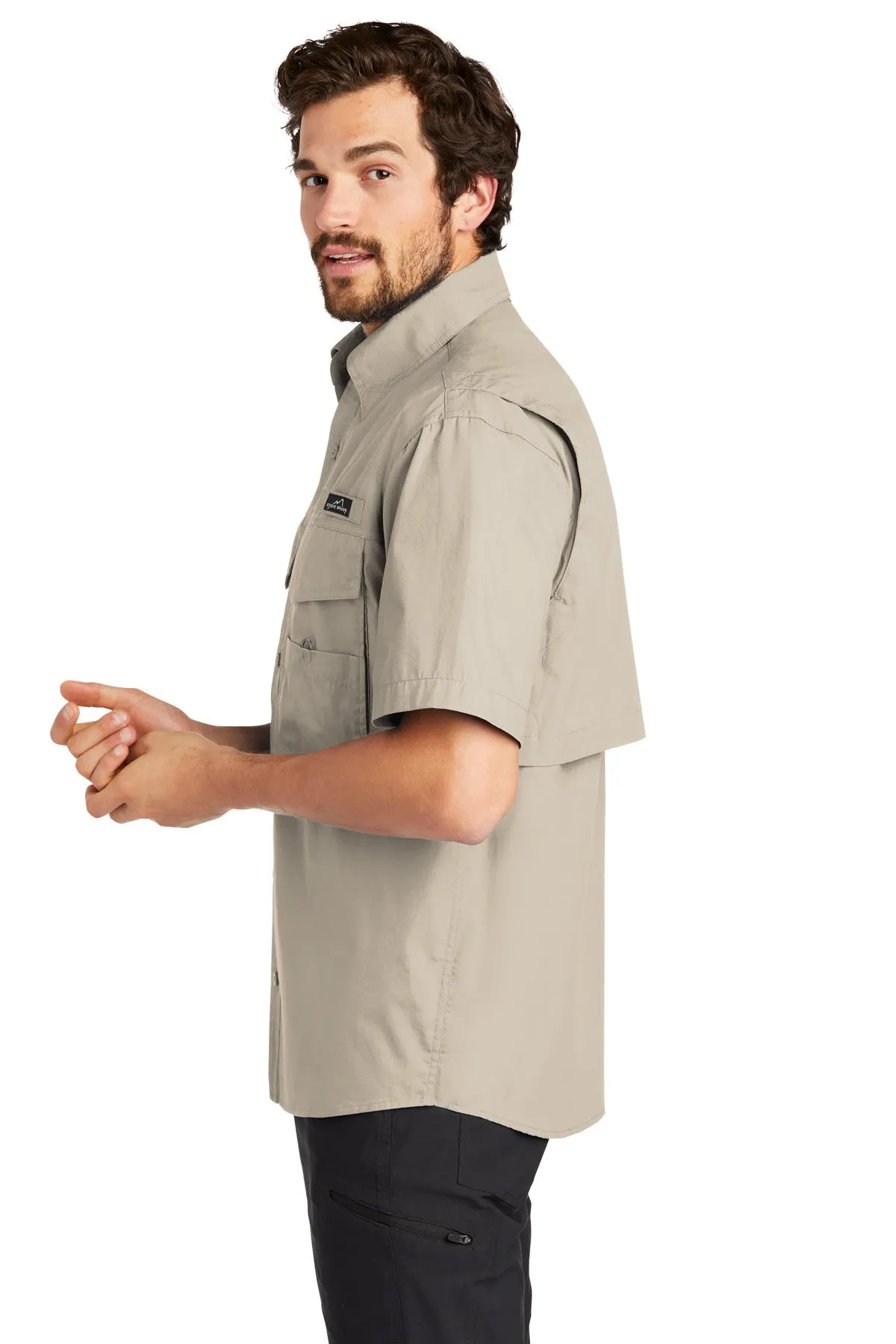 Eddie Bauer Short Sleeve Branded Fishing Shirts, Driftwood