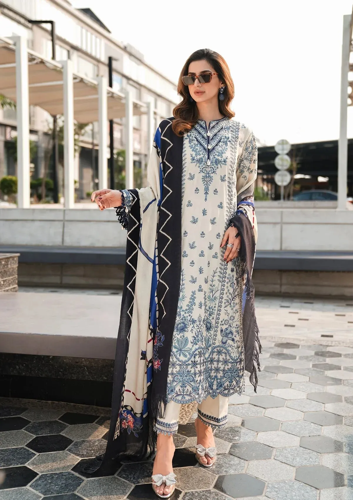 Elaf Winter with Pashmina Shawl – EPW-5B Cherished Memories