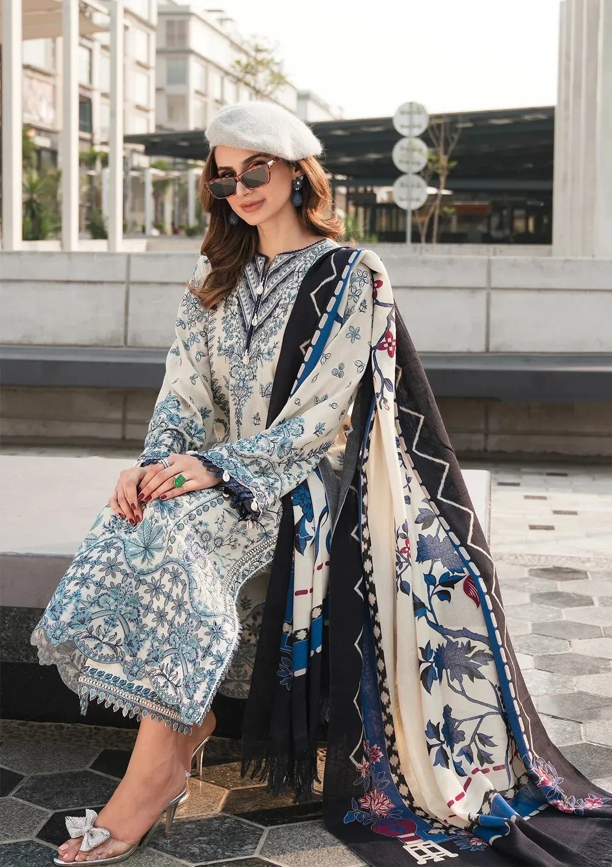 Elaf Winter with Pashmina Shawl – EPW-5B Cherished Memories