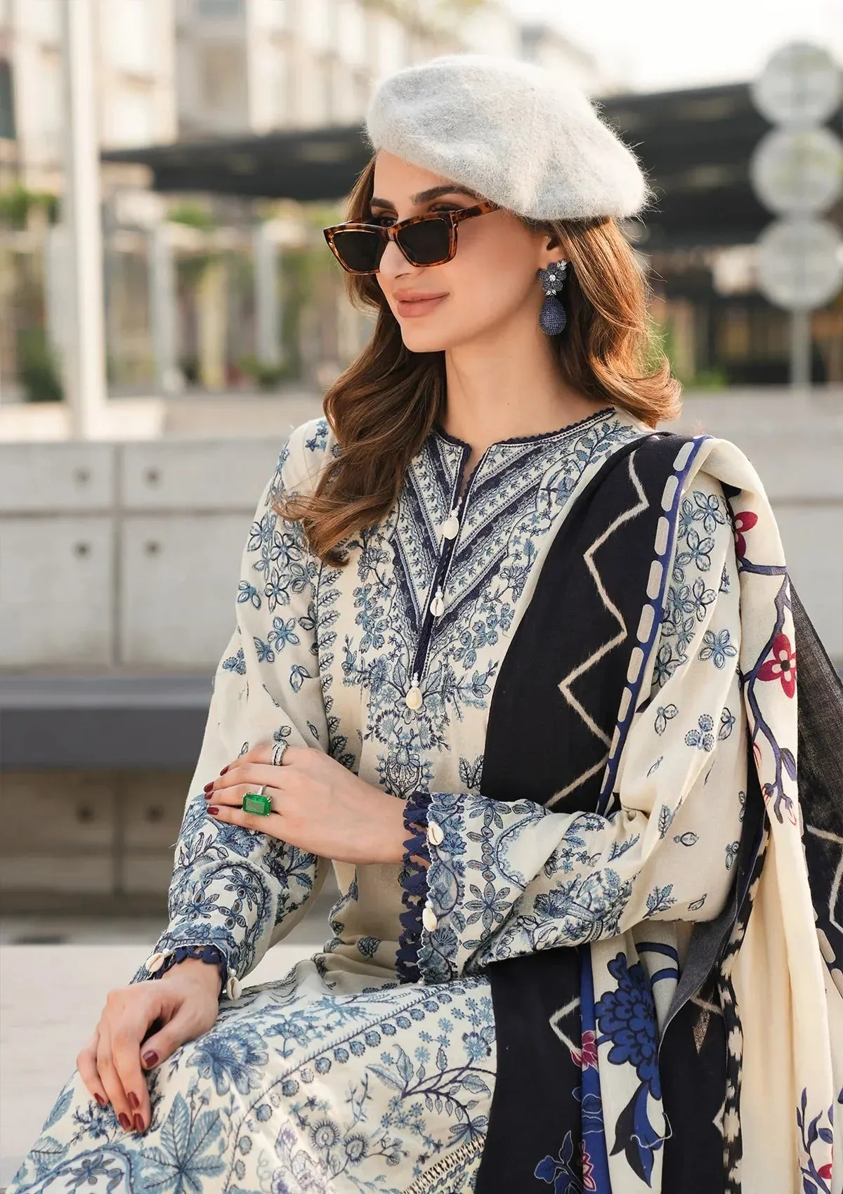 Elaf Winter with Pashmina Shawl – EPW-5B Cherished Memories