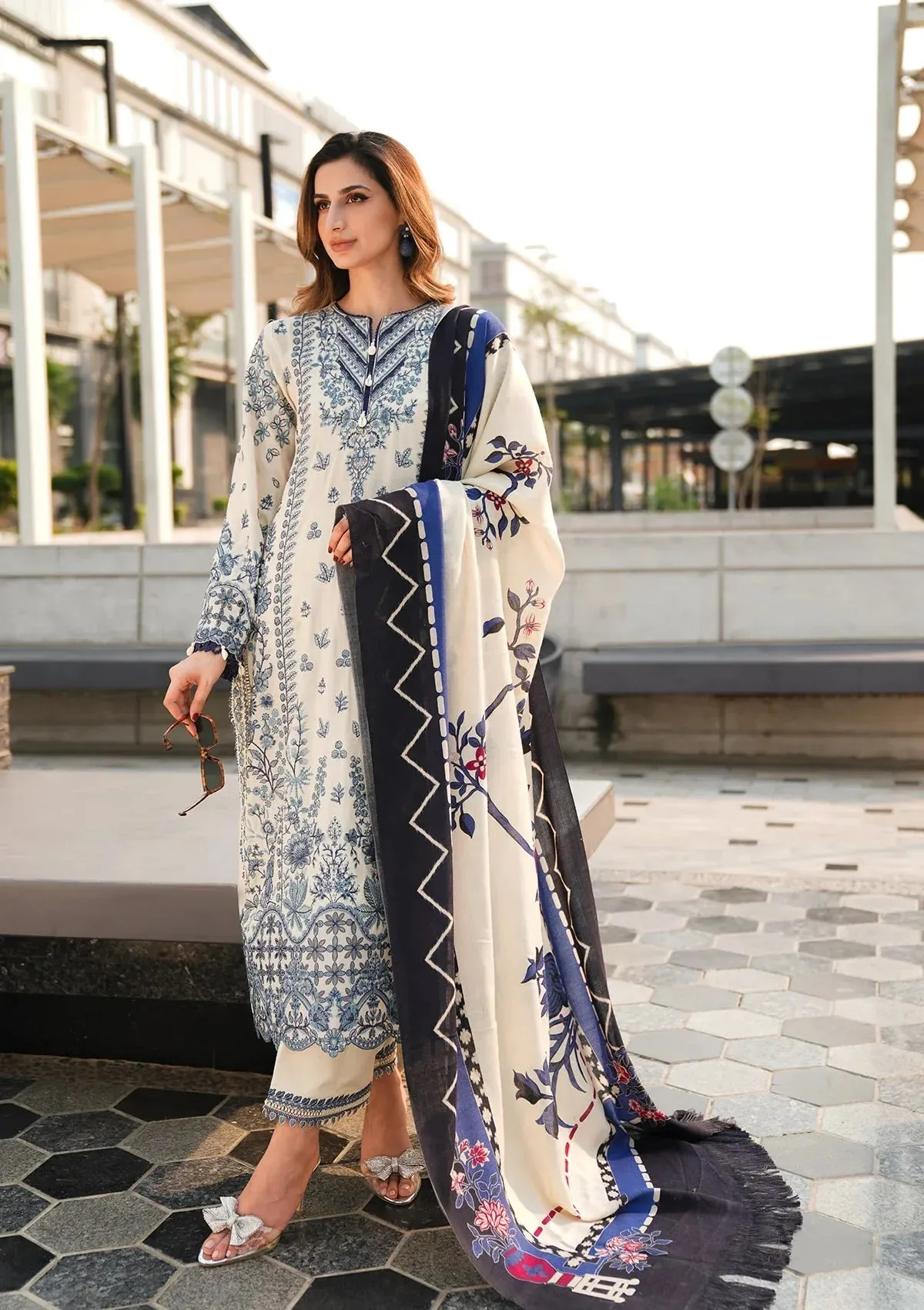 Elaf Winter with Pashmina Shawl – EPW-5B Cherished Memories