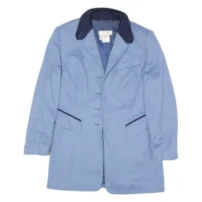 ESCADA Womens Overcoat Coat Blue Wool UK 10