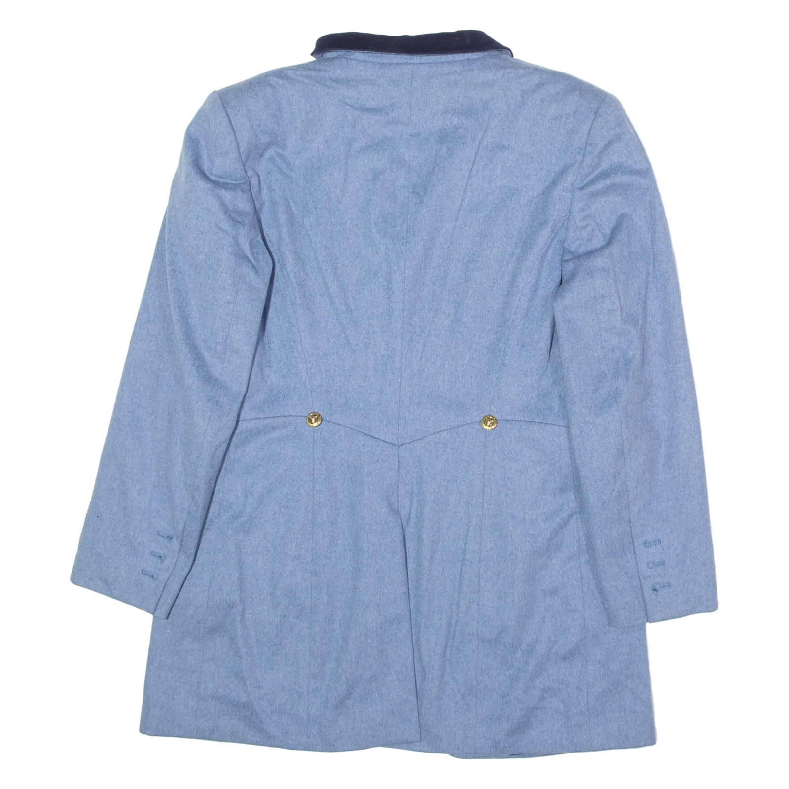 ESCADA Womens Overcoat Coat Blue Wool UK 10