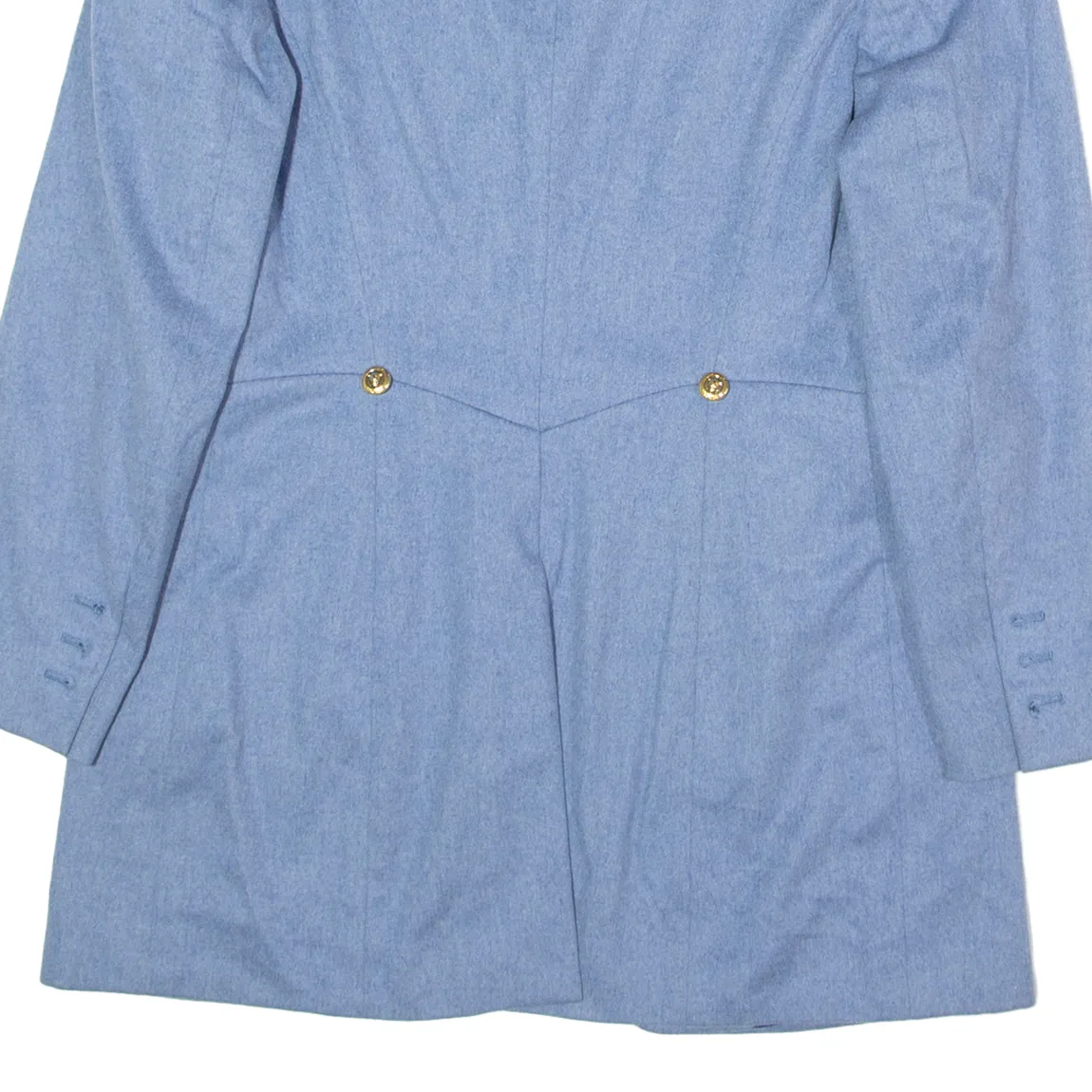 ESCADA Womens Overcoat Coat Blue Wool UK 10